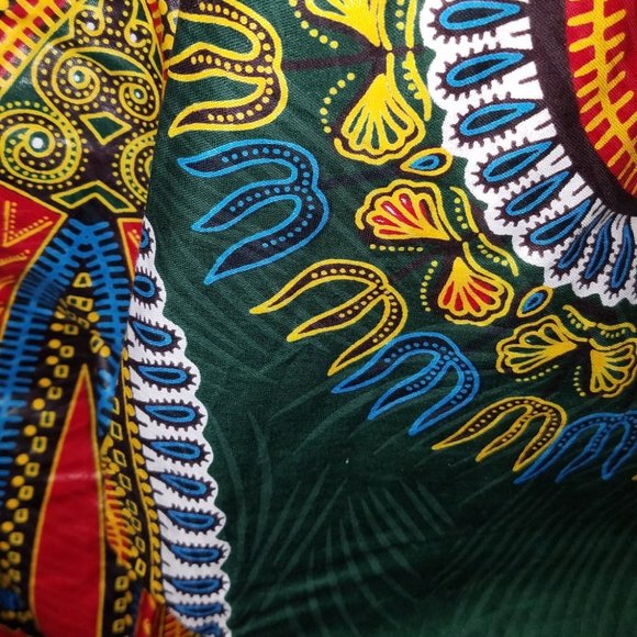 Grass-Fields African Print Maxi Skirt with Pockets Size 4XL - Picture 4 of 5